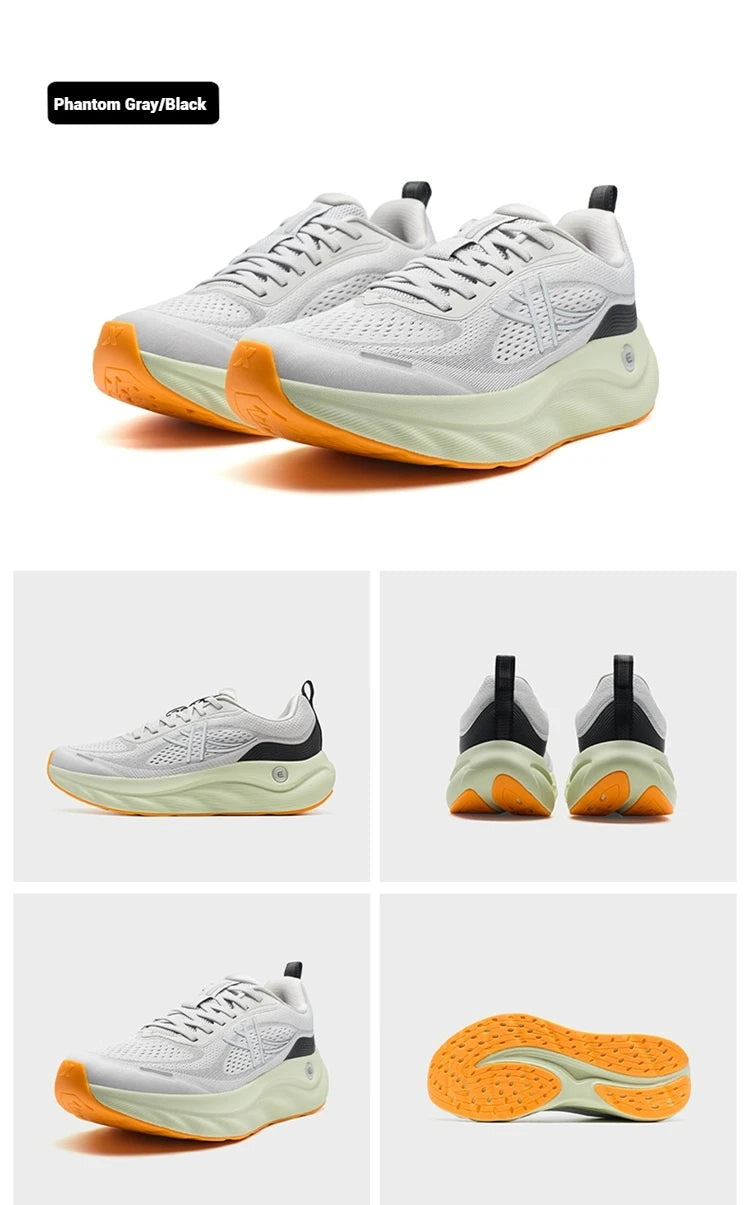 Xtep Cloud Wing 3.0 Men's Running Shoes 2025 Summer New Stability Shock Absorbing Wear Resistant Soft Sole Sneakers 875319110003 PlatiNum
