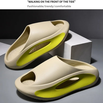 Pantofole in cocco Le donne indossano sandali Coppia fondo spesso Eva Step on Shit Feeling Home Home Pantofole di grandi dimensioni Scarpe