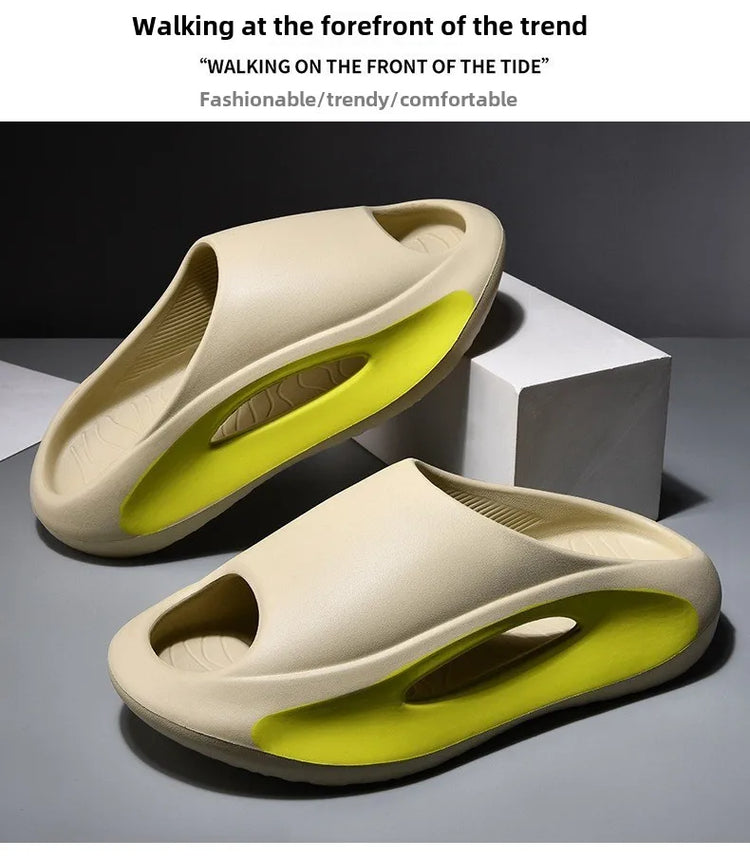 Pantofole in cocco Le donne indossano sandali Coppia fondo spesso Eva Step on Shit Feeling Home Home Pantofole di grandi dimensioni Scarpe