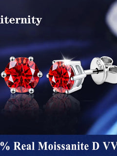 HOT GRA Moissanite Stud Earrings S925 Silver Platinum And Gold Plating 2 Certificates Pass Diamond Tester For Women Fine Jewelry