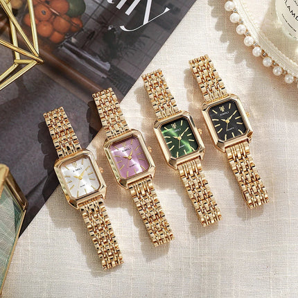 2025 Orologio da polso con cinturino in acciaio inossidabile di marca calda Orologio da polso al quarzo regalo di lusso da donna Orologio da polso al quarzo quadrato semplice moda studente platinumshop