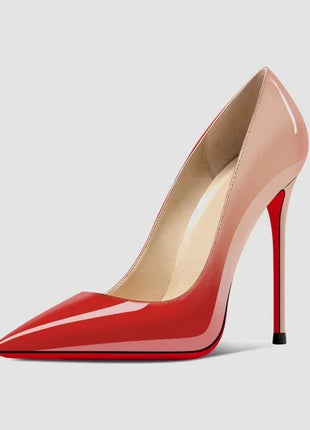 2025New sfumatura fondo rosso tacchi grandi modello leopardo sexy scarpe da donna professionali a punta scarpe singole da laurea nere platinumshop