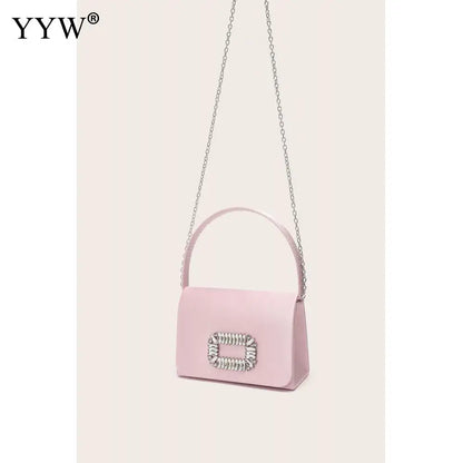 2023 nuove mini borse rosa per le donne pochette da sera per banchetti con catena borse casual in modalità piccola festa elegante Bgas in pelle PU
