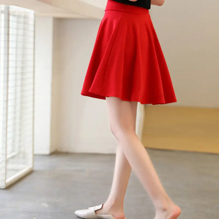 Moda donna estate nuovo stile versione coreana gonna sportiva corsa danza quadrata studente elegante tendenza gonna a trapezio a vita alta