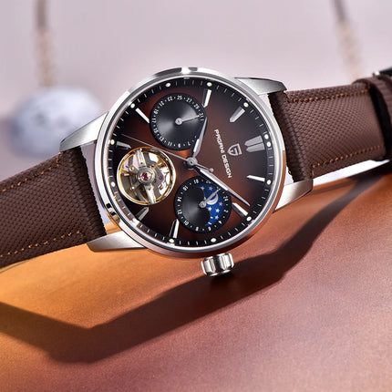 PAGANI DESIGN 41MM Orologio da uomo Orologio meccanico automatico di lusso Orologio da pilota impermeabile in acciaio inossidabile da 100 m PDYS021