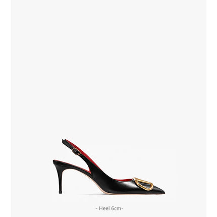HLTINO Fahion Slingback Nero Comode Scarpe Estive da Donna Sandali con Tacco Alto 2025 Tendenza per Abito da Festa di Nozze