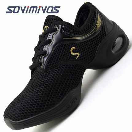 New Soft Outsole Breath Dance Shoes Women Sports Feature Dance Sneakers Jazz Hip Hop Shoes Woman Dancing Shoes Ladies Sneakers