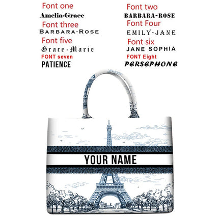 New 2026 Women's Personalized Tote Bag, Printed Canvas Handbag, Large Capacity Beach Bag
