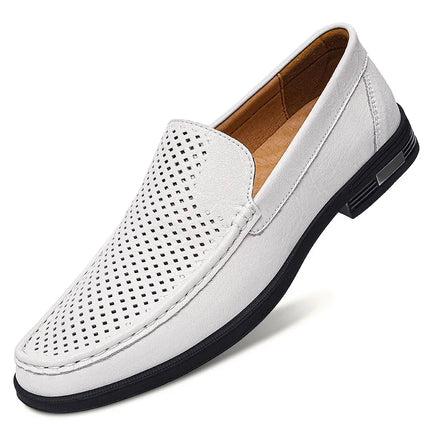Calzature da uomo in pelle Slip on Office Man Scarpe formali Festa di nozze Scarpe eleganti da uomo Breath Driving Mocassini pigri Mocassini