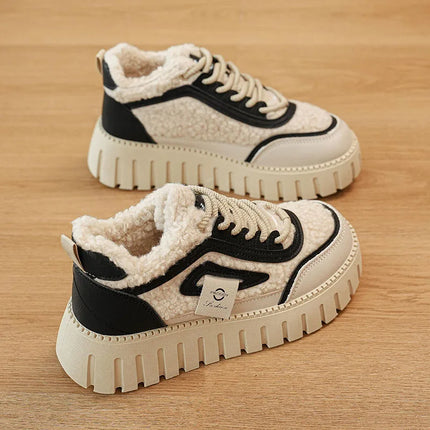 Women's Winter Short Boots 2026 New Style Warmth Sports Cotton Shoes Thickened Fleece Lined High-Top Snow Boots