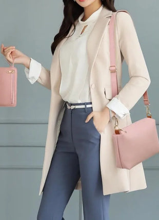 Set di 4 Borse da Donna in Pelle PU: Borsa a Tracolla, Borsa a Mano, Pochette e Portacarte