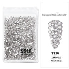 1440pcs Nail Clear/AB Glass Strass FlatBack Crystal Rhinestone (SS3-SS20)3D Nail Gem Stones Non-HotFix Nail Rhinestone 1.3-4.8mm