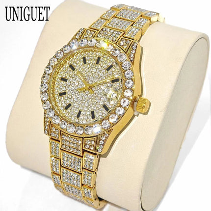 Orologio da Donna UNIGUET di Lusso alla Moda, Elegante Quadrante Piccolo con Diamanti Rosa, Mini Orologio da Polso al Quarzo Bling-Bling da Donna, Regalo platinumshop