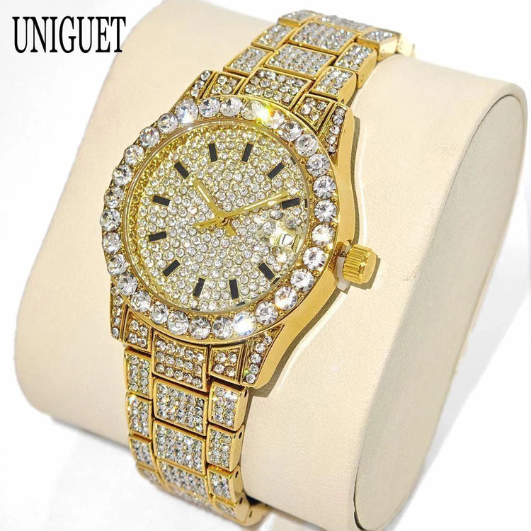 Orologio da Donna UNIGUET di Lusso alla Moda, Elegante Quadrante Piccolo con Diamanti Rosa, Mini Orologio da Polso al Quarzo Bling-Bling da Donna, Regalo platinumshop