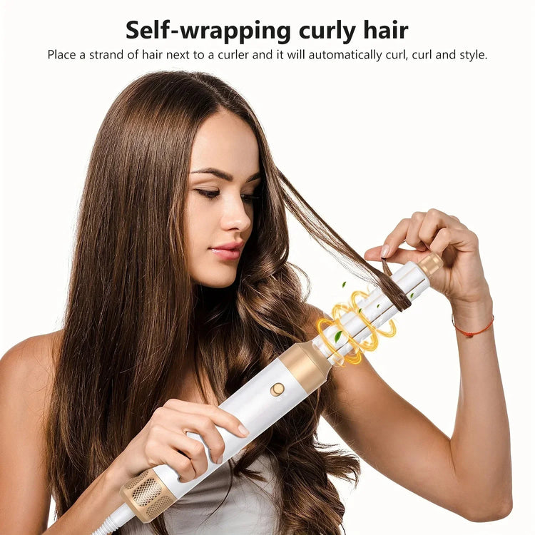 Tinsol 7 In 1 Hair Dryer Brush Brushless High Speed Hair Dryer with Diffuser Ionic Blow Dryer Hot Air Styling Comb Hair Curler