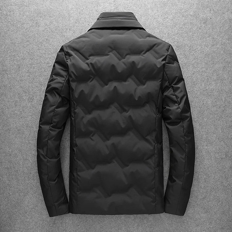 Minglu Autumn Winter White Duck Down Men's Jackets High Quality Solid Color Detachable Collar Single Breasted Male Coats 4XL