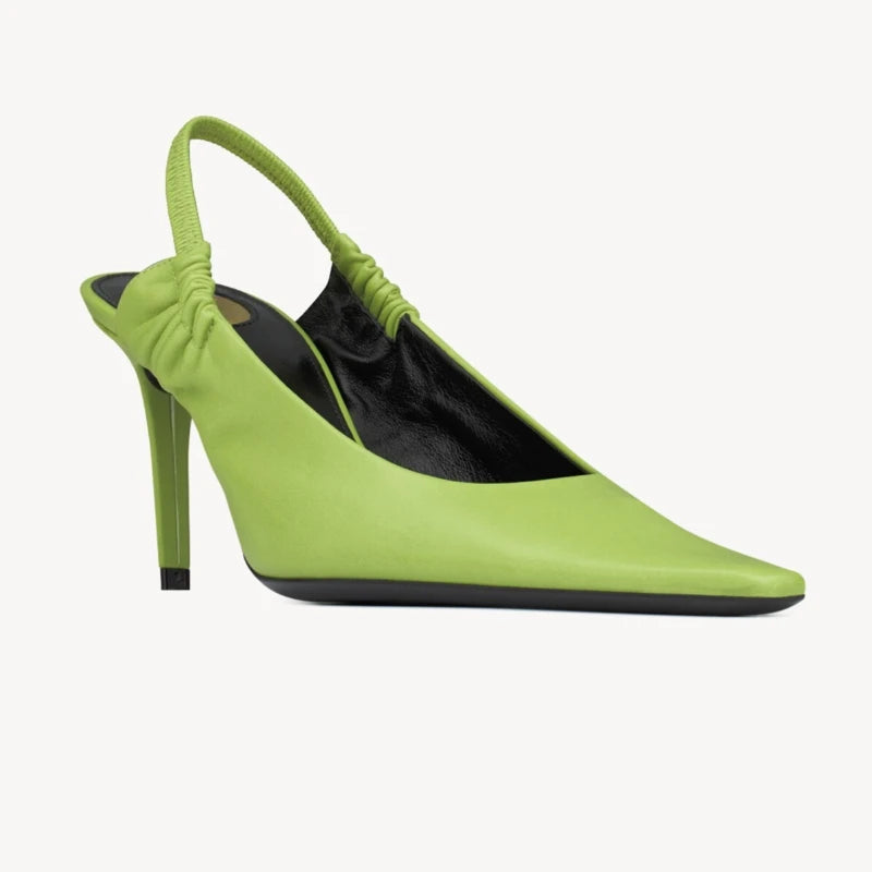 2026Women's Springand SummerPointed StilettoHigh HeelsBaotouCommutingSandals FrenchStyle VersatileRear StrapFashion BanquetShoes