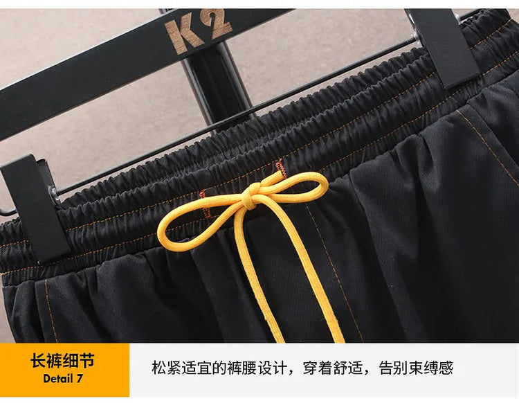 Casual Two-Piece Men's Sets 2026 Spring Autumn Loose Coats & Pant Tracksuits Outdoor Windproof Hooded Jacket And Jogger Clothing