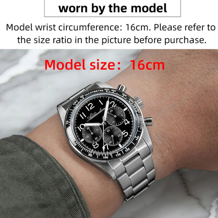 ADDIESDIVE New Chronograph 0S20 Quartz Wristwatch Luxury Men Watch Ceramic Bezel Domed Glass 100m Waterproof BGW9 Luminous