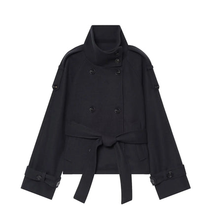 Women's New Jackets Autumn 2026 Fashion Loose High-necked Warm Autumn Woolen Coats Chic Women's Street Youth Outerwear Coats