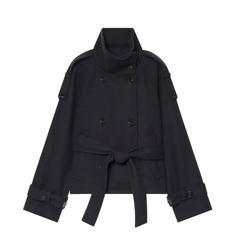 Women's New Jackets Autumn 2026 Fashion Loose High-necked Warm Autumn Woolen Coats Chic Women's Street Youth Outerwear Coats