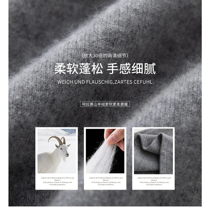 Women Pure Cashmere Long Skirts Autumn Winter Straight Ankle Length Thick Skirts 100% Cashmere Knit Drawstring and Split Skirts PlatiNum