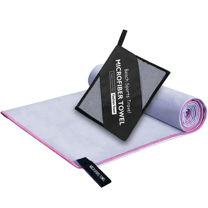 Asciugamano in microfibra di alta qualità di alta qualità, 6 misure, ultra assorbente, ad asciugatura rapida, borsa portatile, palestra, yoga, spiaggia, campeggio, viaggi, leggero