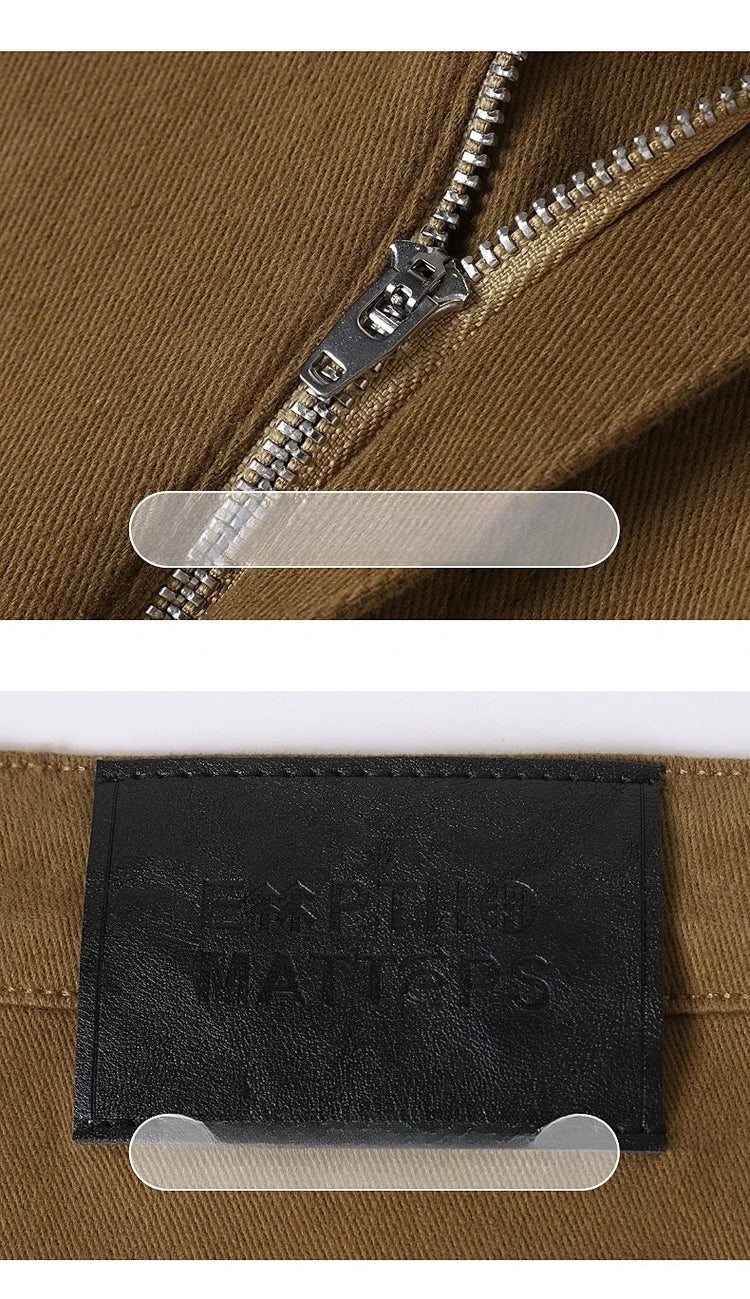Men Straight Fit Jeans Autumn Elastic Soft Comfortable Solid Color Denim Pants Classic Fashion Casual Long Trousers Daily Wear