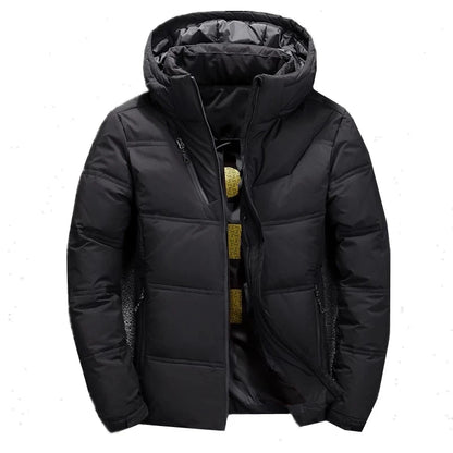 -20 Degree Down Jacket Male Winter Parkas Men White Duck Down Jacket Hooded Outdoor Thick Warm Padded Snow Coat Oversize M-4XL