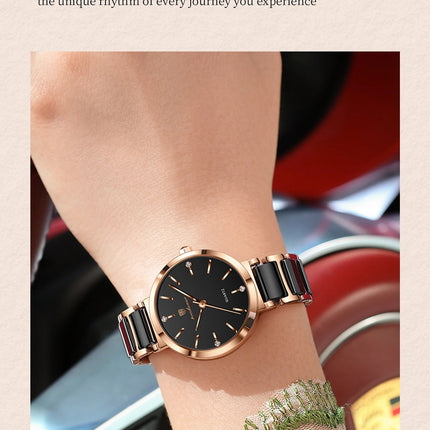 Orologio di lusso POEDAGAR Top Diamond per donna, orologio al quarzo da donna di alta qualità, impermeabile, in acciaio inossidabile, con scatola. platinumshop