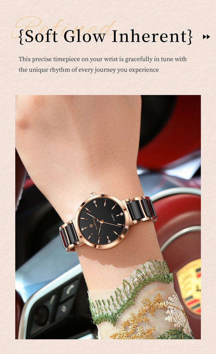 Orologio di lusso POEDAGAR Top Diamond per donna, orologio al quarzo da donna di alta qualità, impermeabile, in acciaio inossidabile, con scatola. platinumshop
