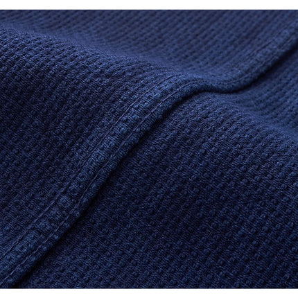Vintage French Indigo Cargo Jacket Men Autumn Winter New Lapel Multi-pocket Blue Dyed Tooling Jacket Retro Casual Cardigan Coat