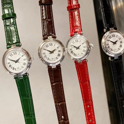 Orologio da Donna Suojiali Little Beauty, Quadrante Piccolo con Numeri Romani, Elegante e Delicato, Cinturino in Acciaio o Pelle Opzionale, Orologio da Polso Femminile alla Moda per Uso Quotidiano Casual