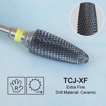 Pink Ceramic Carbide Nail Drill Bits Milling Cutter For Gel Polish Remover Electric Nail Machine Polishing Peeling File Home Salon Manicure Pedicure Accessories