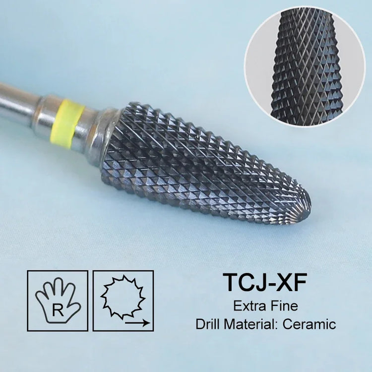Pink Ceramic Carbide Nail Drill Bits Milling Cutter For Gel Polish Remover Electric Nail Machine Polishing Peeling File Home Salon Manicure Pedicure Accessories