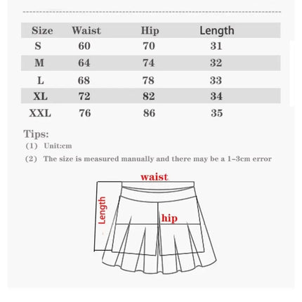 Modische Sommer-Sportshorts Damen Faltenrock Kurzer Rock Blendschutz Atmungsaktiver Tennisrock für Outdoor-Fitness