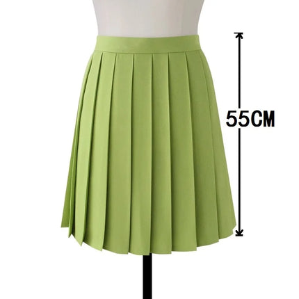 Gonna longuette a pieghe a vita alta da donna Y2k Estate al ginocchio stile preppy Harajuku Hot Street School Cosplay Casual Faldas femminili