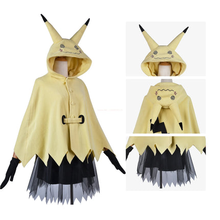 Mimikyu Cosplay Costume Anime Women Dress Up Clothes Halloween Comic-con Carnival Clothing Outfit Party Coser Props Adult Gift