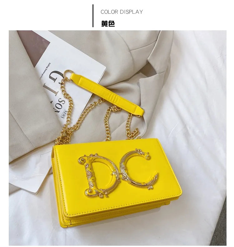High quality fashionable women's bag hot selling chain bag trendy candy color small square bag for women PlatiNum