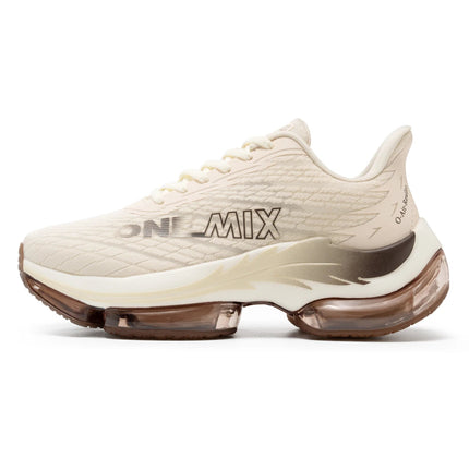 Scarpe da corsa da uomo ONEMIX rimbalzo ammortizzante scarpe sportive da corsa all'aperto traspiranti scarpe da ginnastica da uomo con aumento dell'altezza 6-7cm PlatiNum