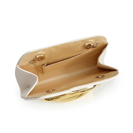 Gold Magnetic Closure Women Evening Bags Luxury Designer Handbag And Purse Party Banquet Chain Crossbody Bag Fashion ShoulderBag PlatiNum