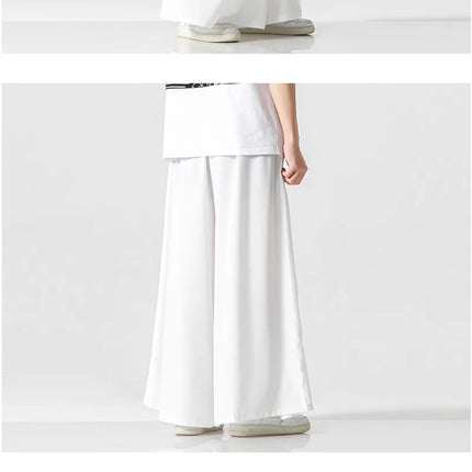 Pantaloni a Gamba Larga da Uomo, Stile Streetwear, Tinta Unita, Casual, Comodi, Vintage, Oversize, per Primavera ed Estate
