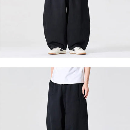 Pantaloni a Gamba Larga da Uomo, Stile Casual Harajuku, Comodi Joggers in Cotone, Pantaloni Cargo Tinta Unita, Abbigliamento Streetwear