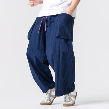 Pantaloni Estivi Leggeri da Uomo e Donna, Streetwear con Coulisse, Stile Y2K, Cargo, Tinta Unita, Gamba Larga, Taglie Forti fino alla 5XL