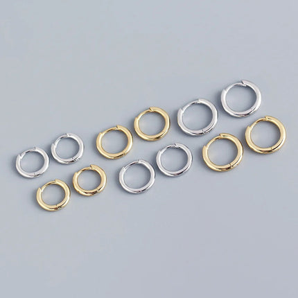 2 pezzi piccoli orecchini a cerchio piccoli Huggie in acciaio inossidabile per le donne cerchio rotondo punk unisex orecchini rock gioielli penetranti della cartilagine PlatiNum