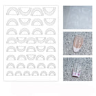 1pcs Hollow Lace Simple Fashion French Nail Stickers Self-Adhesive Slider Nail Art Decals Decoration DIY Nail Art Accessories