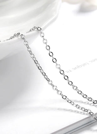 Nuova Collana in Argento Sterling 925 con Pendente in Zirconia 5A, Gioiello Raffinato per Donna, Ideale per Matrimoni, Feste e Occasioni Eleganti PlatiNum