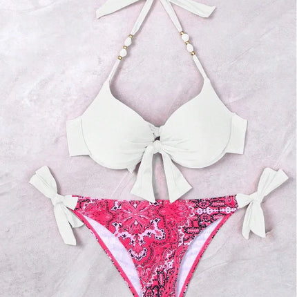 Sexy Push Up Bikini 2024 Costume da bagno donna Due pezzi Costumi da bagno Perizoma femminile Bikini Set Nuoto per costumi da bagno Biquini brasiliano platinumshop