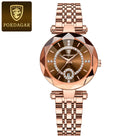 POEDAGAR Orologio da polso originale alla moda per donna Orologio da donna al quarzo con data in acciaio inossidabile impermeabile Orologi da donna casual di lusso platinumshop