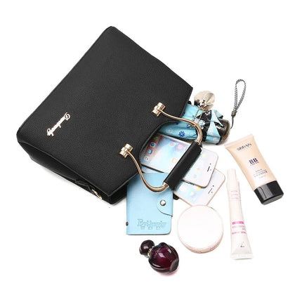Yogodlns Luxury Pendant Handbag For Women PU Leather Tassel Shuolder Bag Designer Handle Bag Brand Shopping Mommy Shoudler Bag PlatiNum